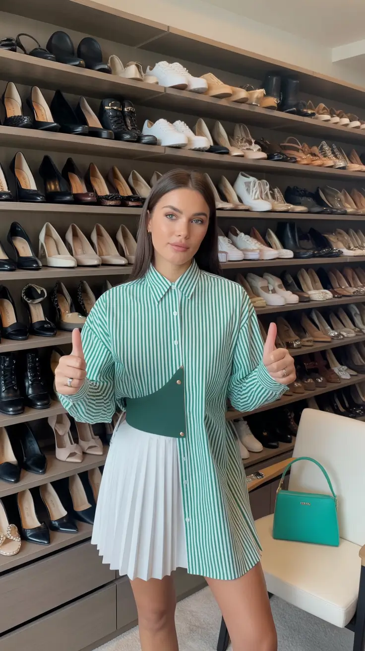 spring formal outfits pants Fresh Green Contrast for Playful Spring Energy