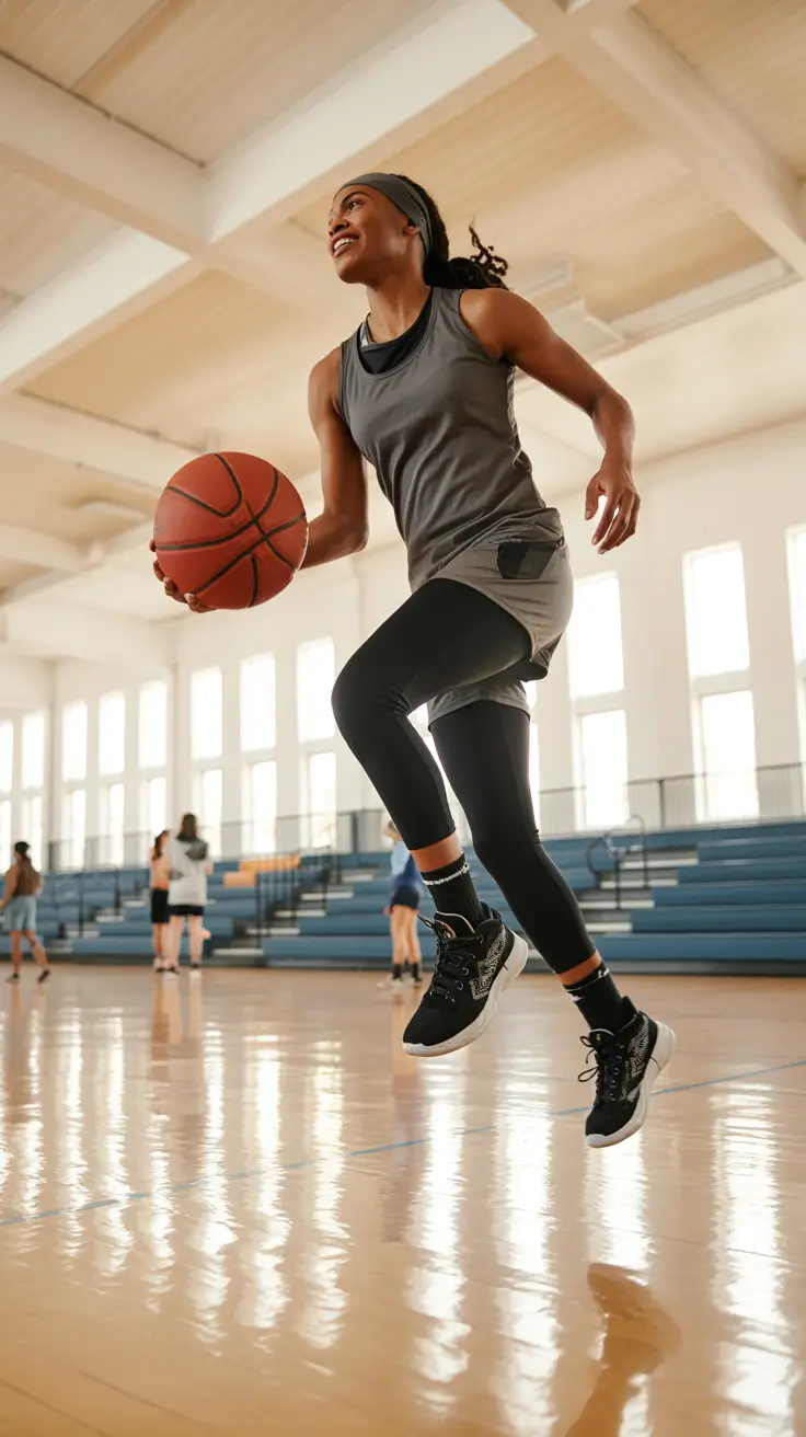 gorgeous spring workout outfits 2026 Monochrome Basketball-Inspired Spring Energy