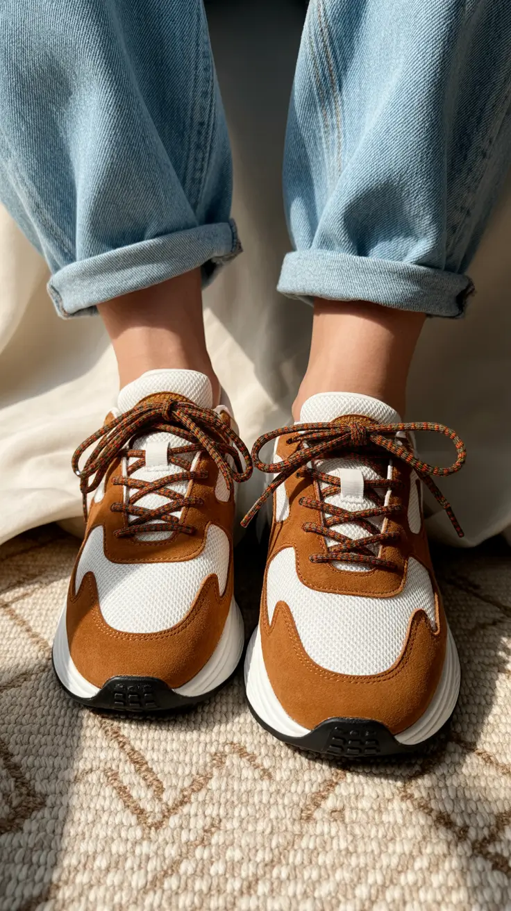 must-have sneakers spring outfit 2026 Warm Browns for Cozy Spring Days
