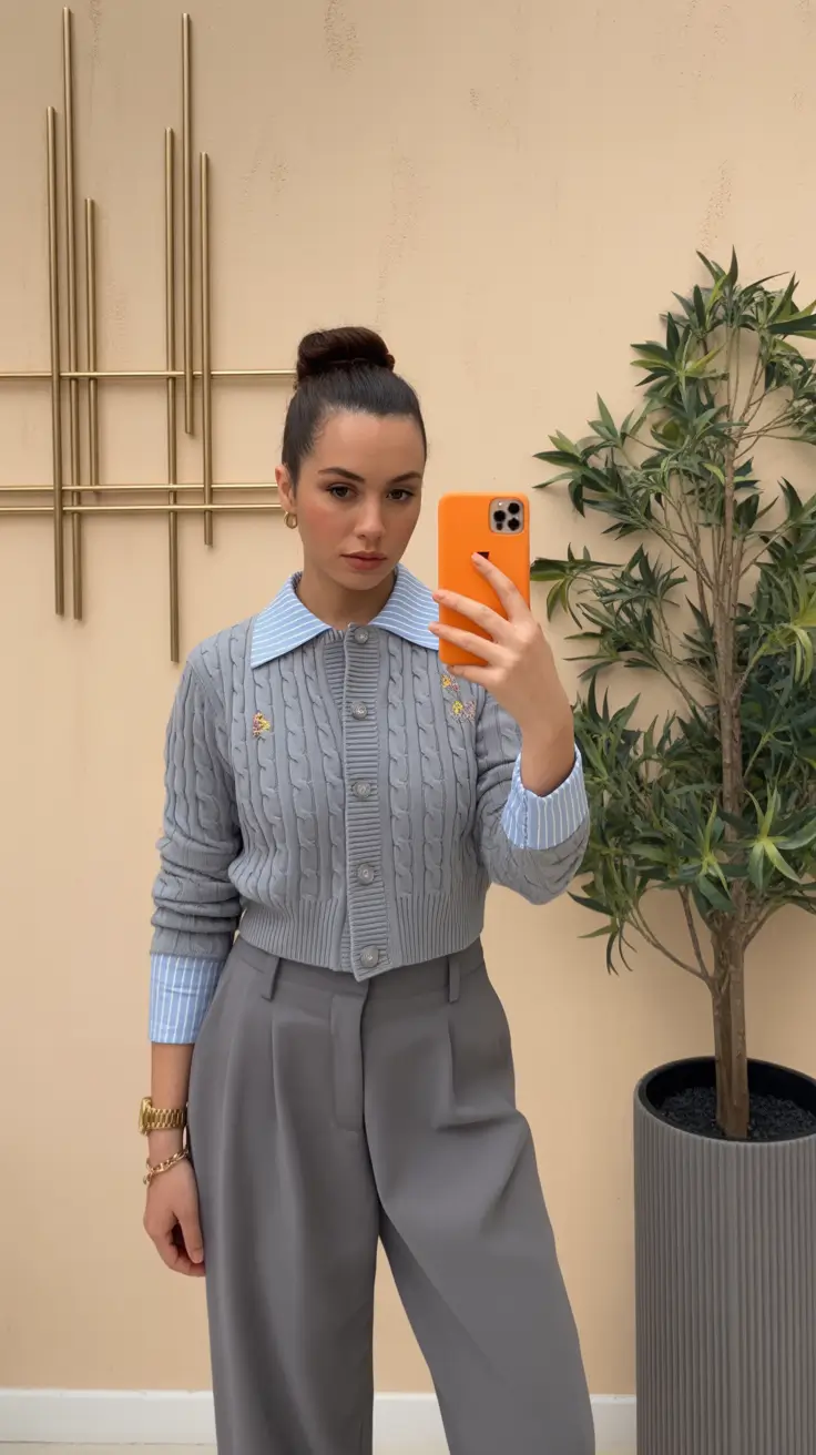 old money spring outfits 2026 Soft Blue Layers With Classic Tailoring