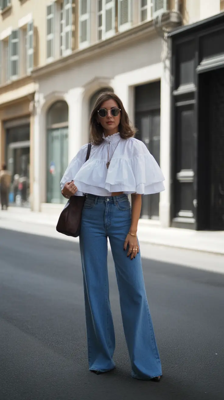 old money spring outfits 2026 Crisp Whites and Structured Denim for Urban Spring