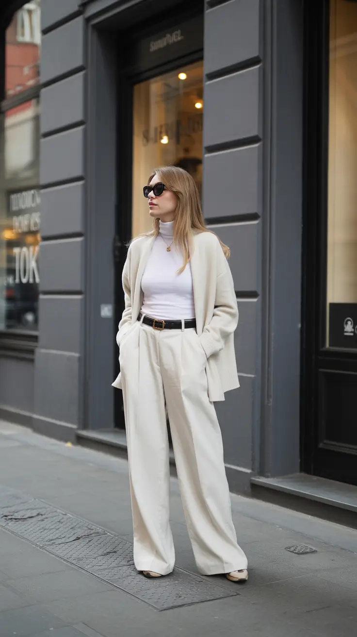 old money spring outfits 2026 All-White Power Dressing with Soft Edges