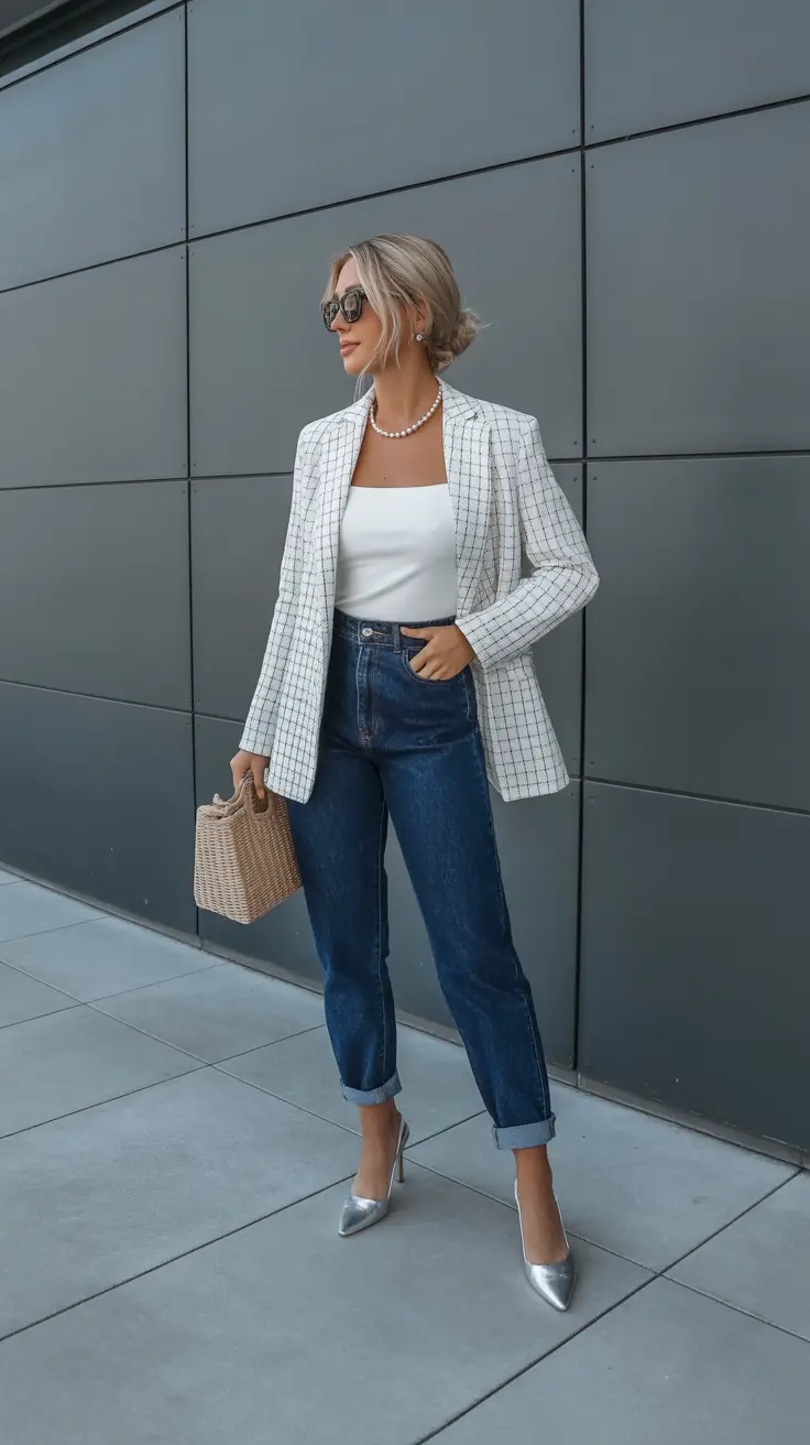 top spring capsule wardrobe 2026 Modern Spring Polishing With Structured Tweed and Metallic Accents