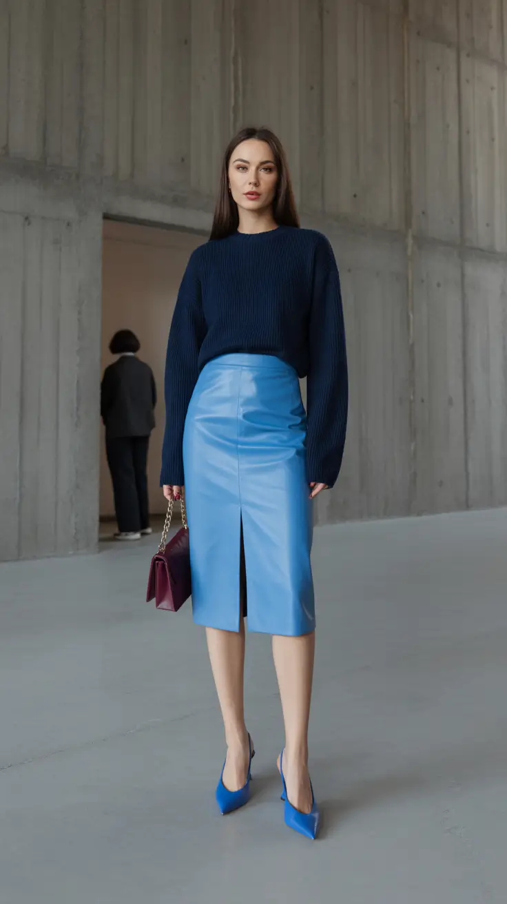 top spring capsule wardrobe 2026 Monochrome Blue Power With Sculptural Spring Lines