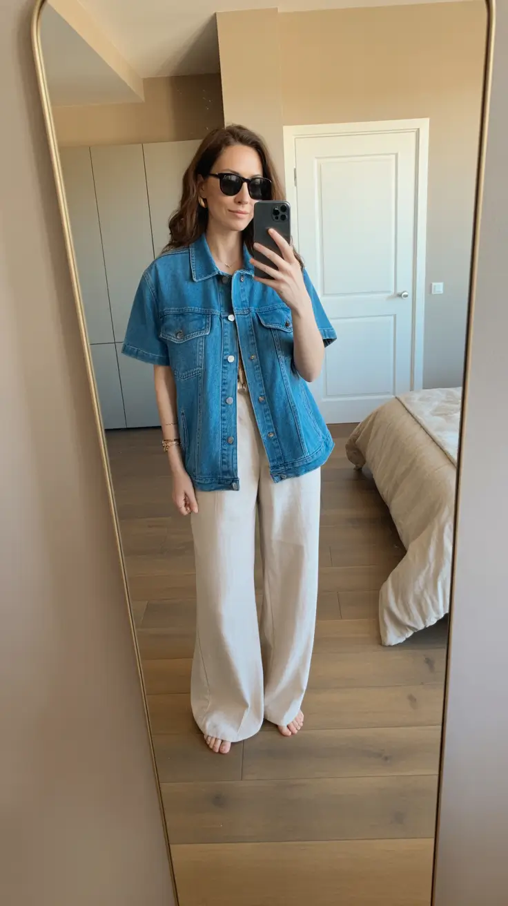 top spring capsule wardrobe 2026 Denim Structure With Relaxed Spring Movement