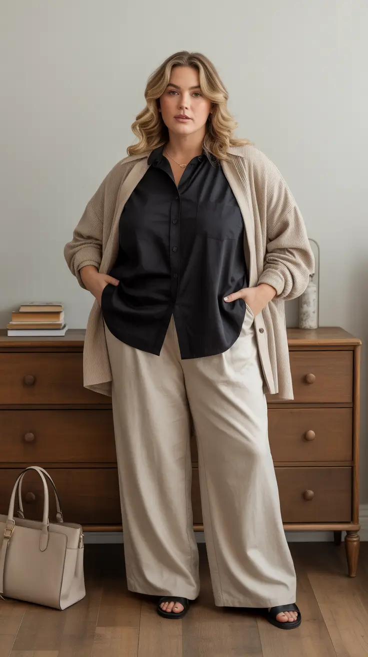 spring outfits women over 40 2026 Neutral Layers with Relaxed Confidence