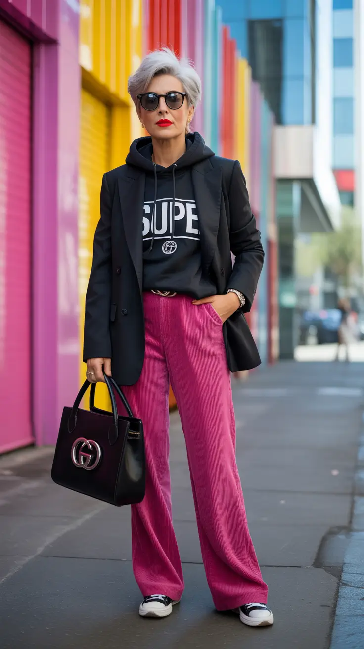 outfits for women over 50 spring - Bold Street-Style Energy With Sharp Tailoring