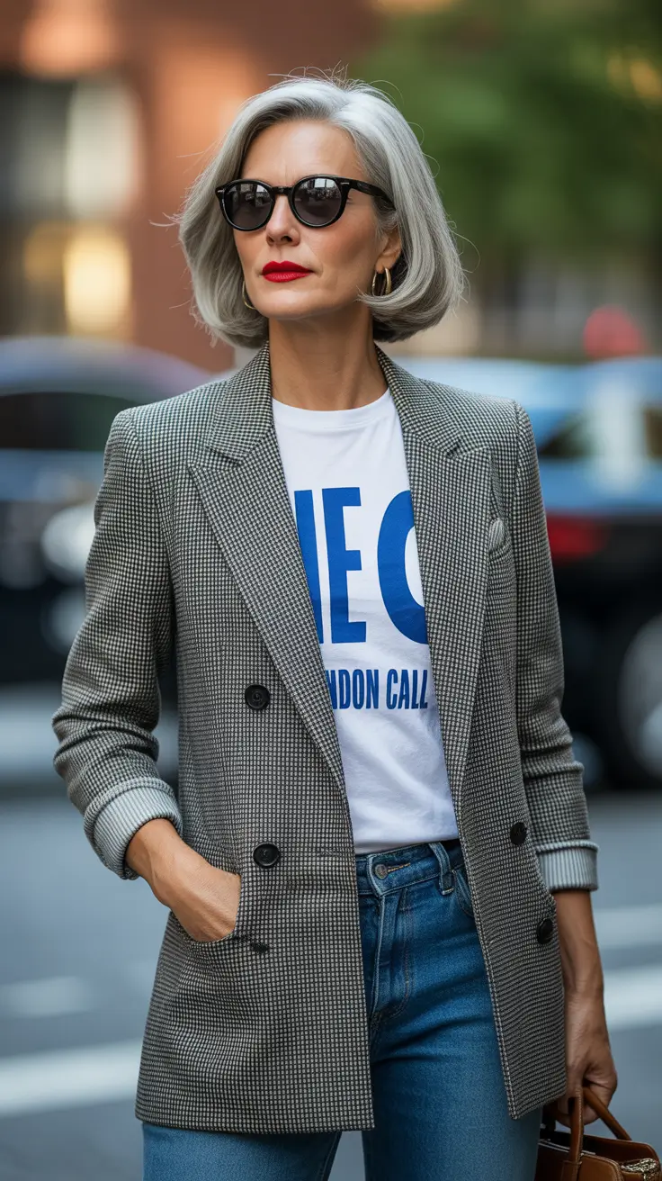 outfits for women over 50 spring - Graphic Tee Tailoring for the Confident Spring Minimalist