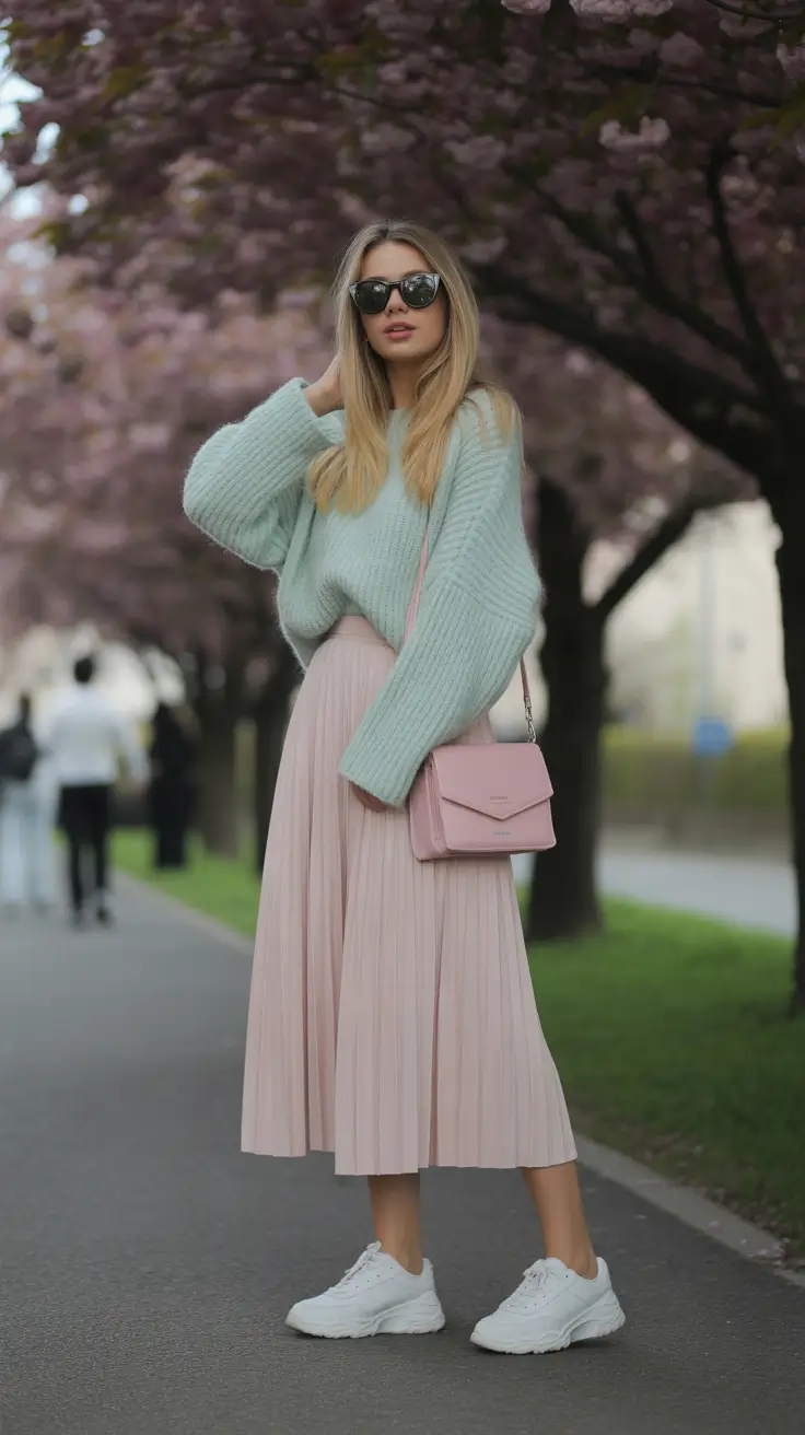 spring travel outfits 2026 - Soft Mint Layers for Casual Travel Days