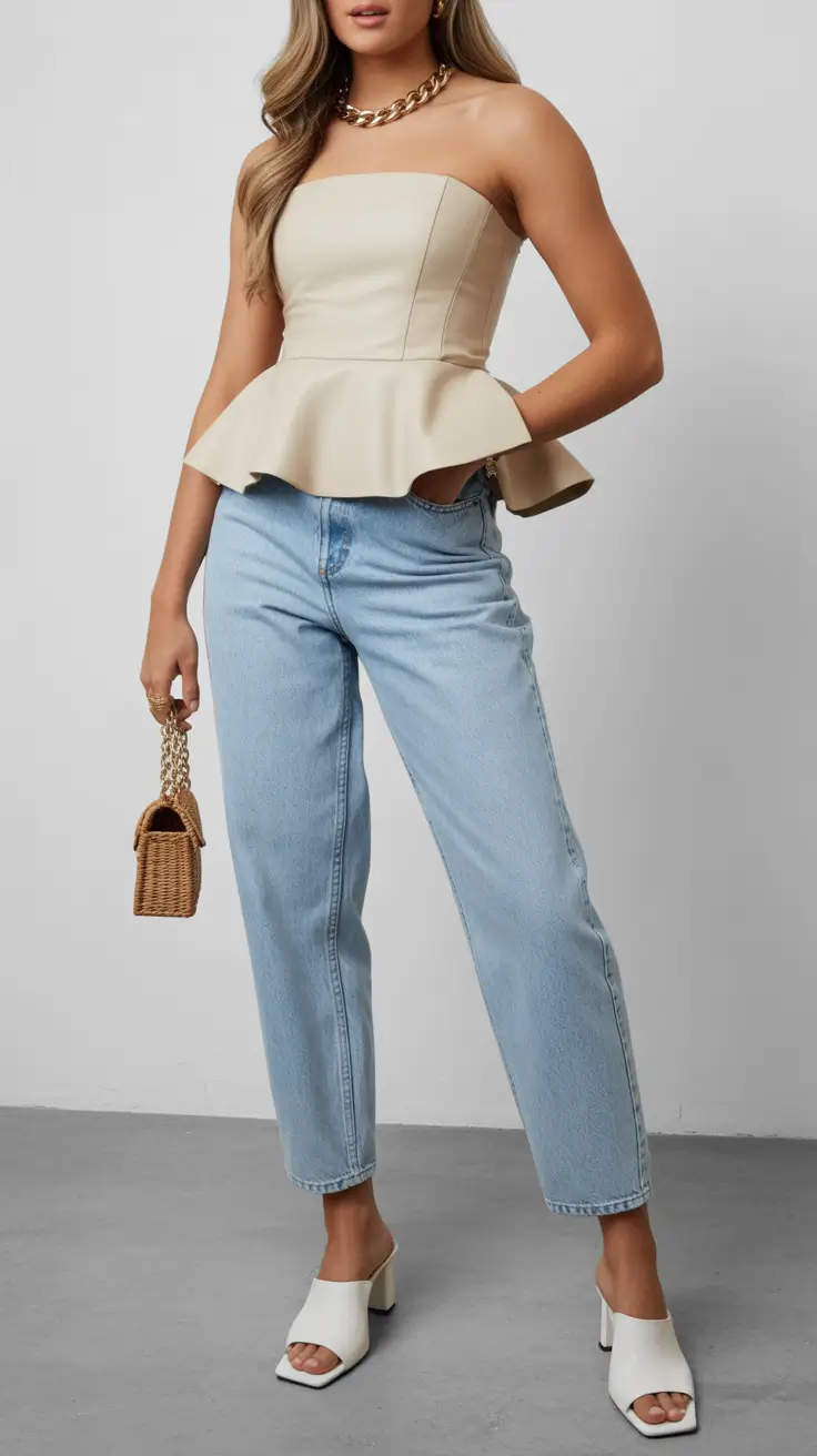 spring travel outfits 2026 - Modern Peplum for Evening Adventures