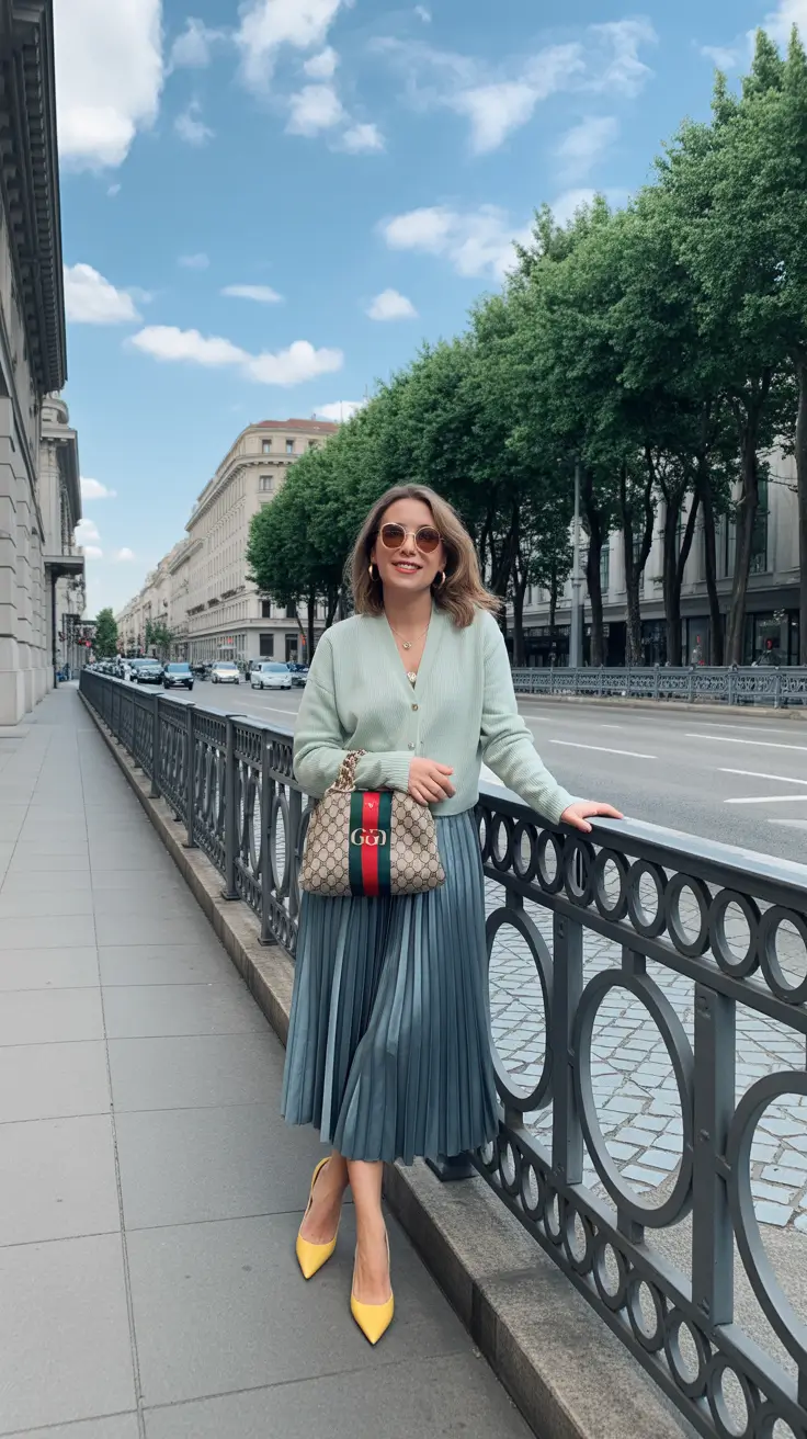 spring wardrobe 2026 Pleated Blues with Soft Pastel Lightness