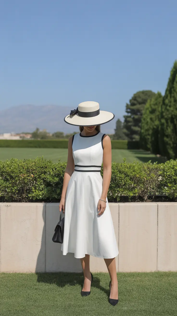 spring wedding outfits for guest Monochrome Sophistication With Timeless Garden Elegance