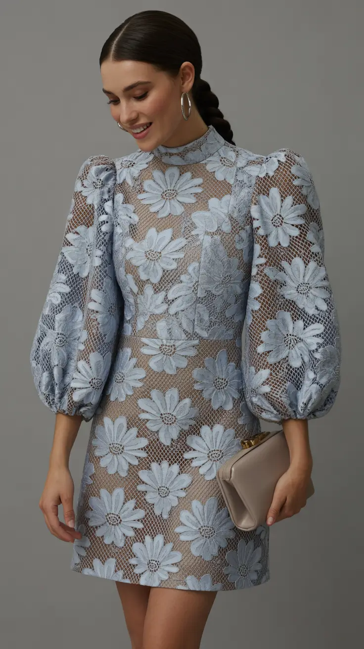 spring wedding outfits for guest Delicate Lace in Serene Powder Blue