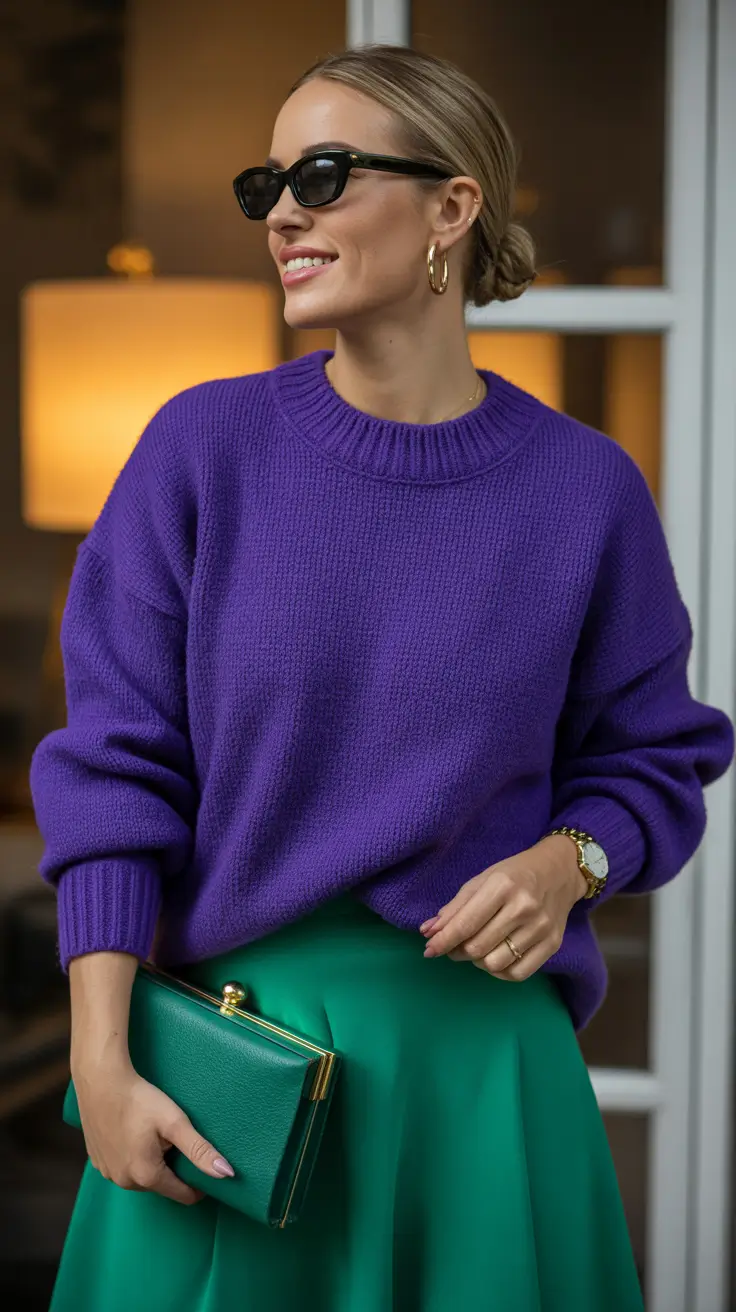 cold spring outfits 2026 Bold Colorblocking With Luxe Simplicity