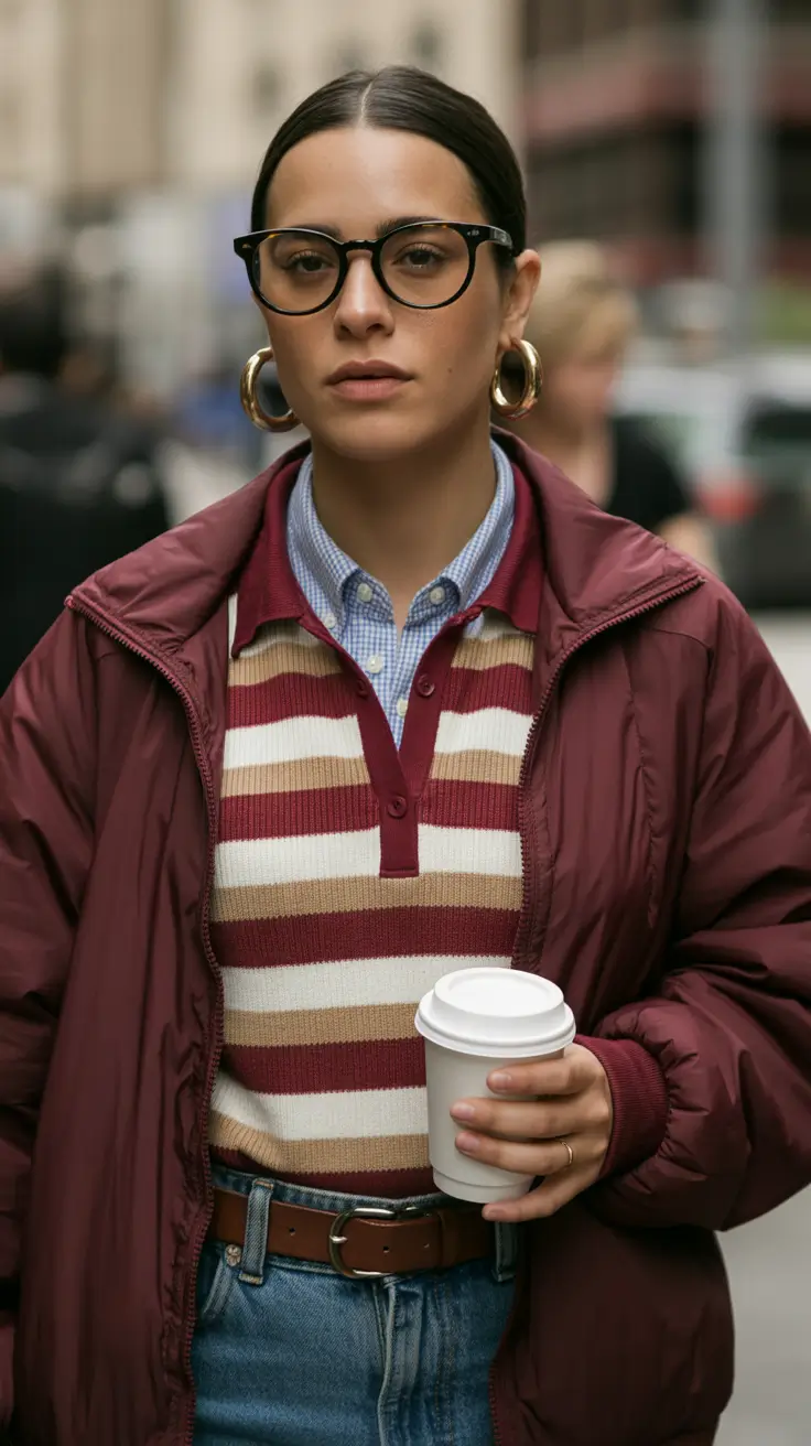 cold spring outfits 2026 Retro Prep With a Modern Twist