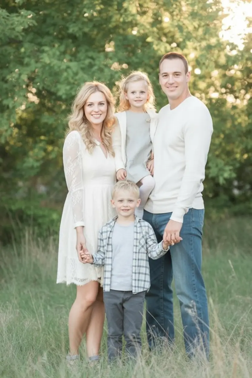 classy spring family pictures outfits 2026 Light Neutrals with a Relaxed Spring Ease