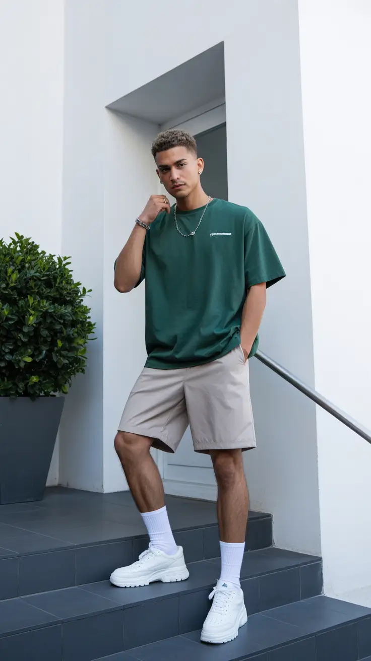 spring outfits men 2026 Minimal Street Energy with Athletic Ease