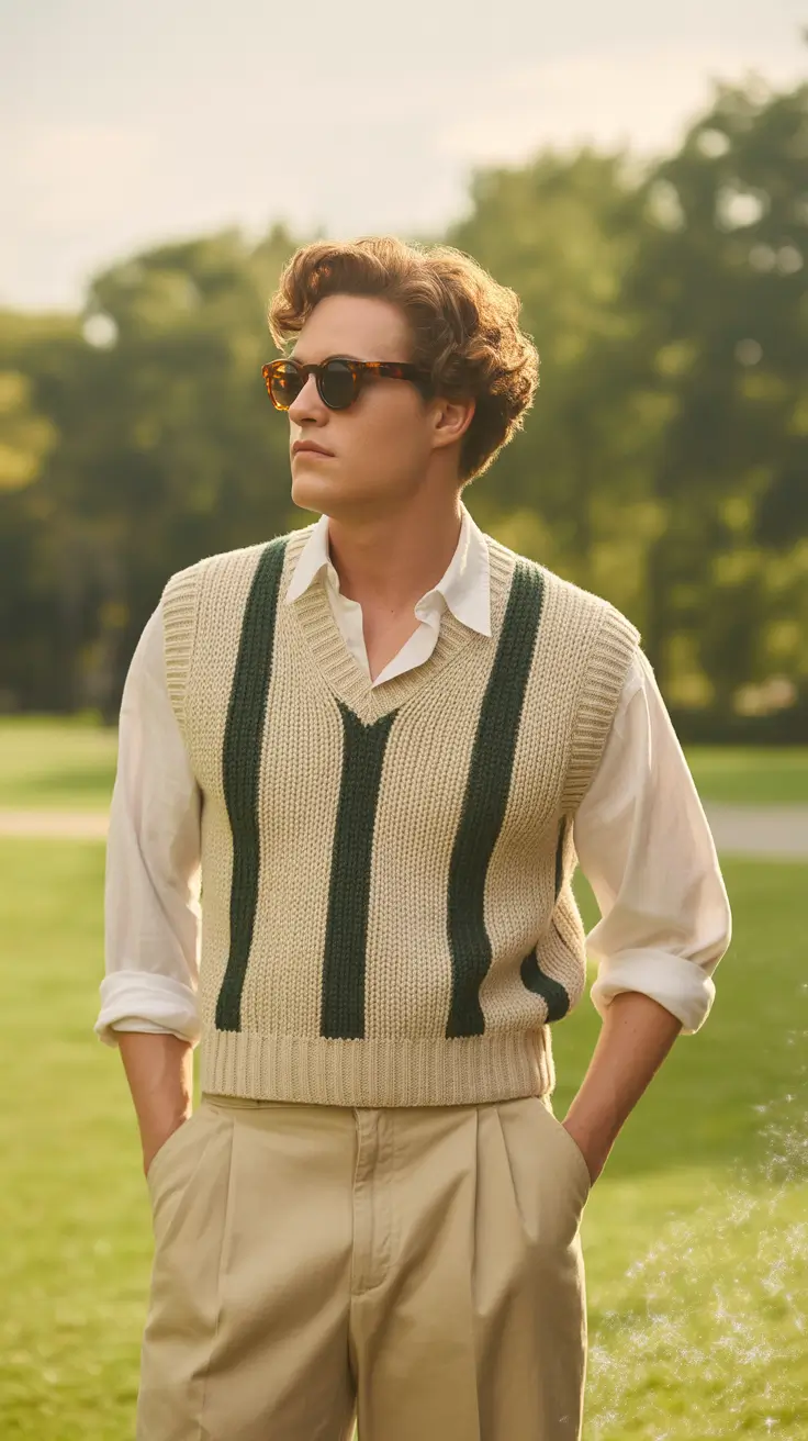 spring outfits men 2026 Old-Money Prep with Sunlit Confidence