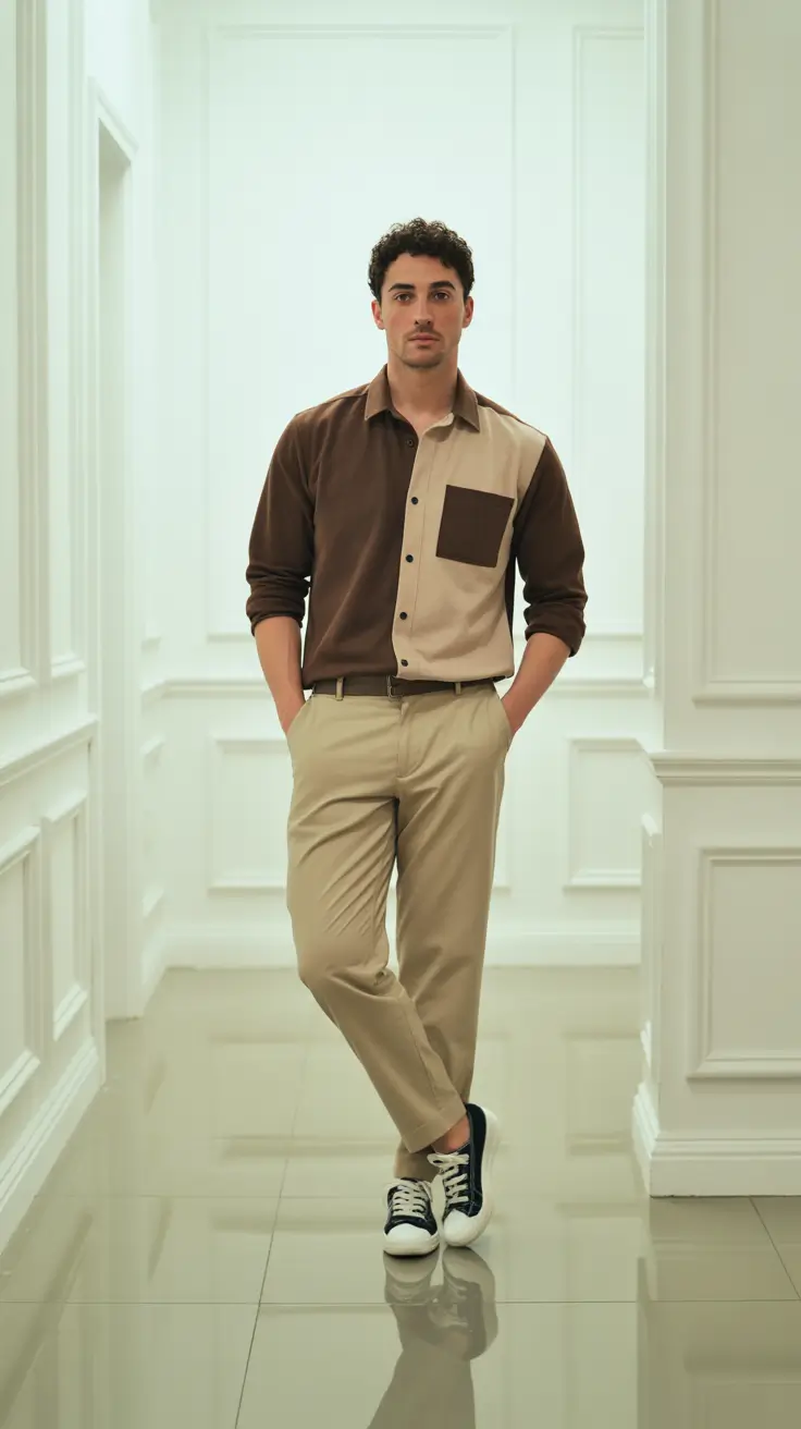spring outfits men 2026 Split-Tone Modern Tailoring