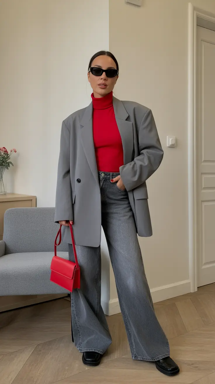 cute spring outfit for saturday 2026 Structured Drama for a Saturday Statement