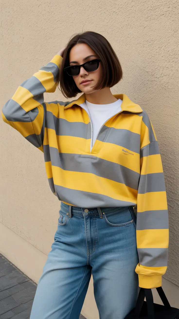 cute spring outfit for saturday 2026 Striped Weekend Energy for a Chill Spring Day