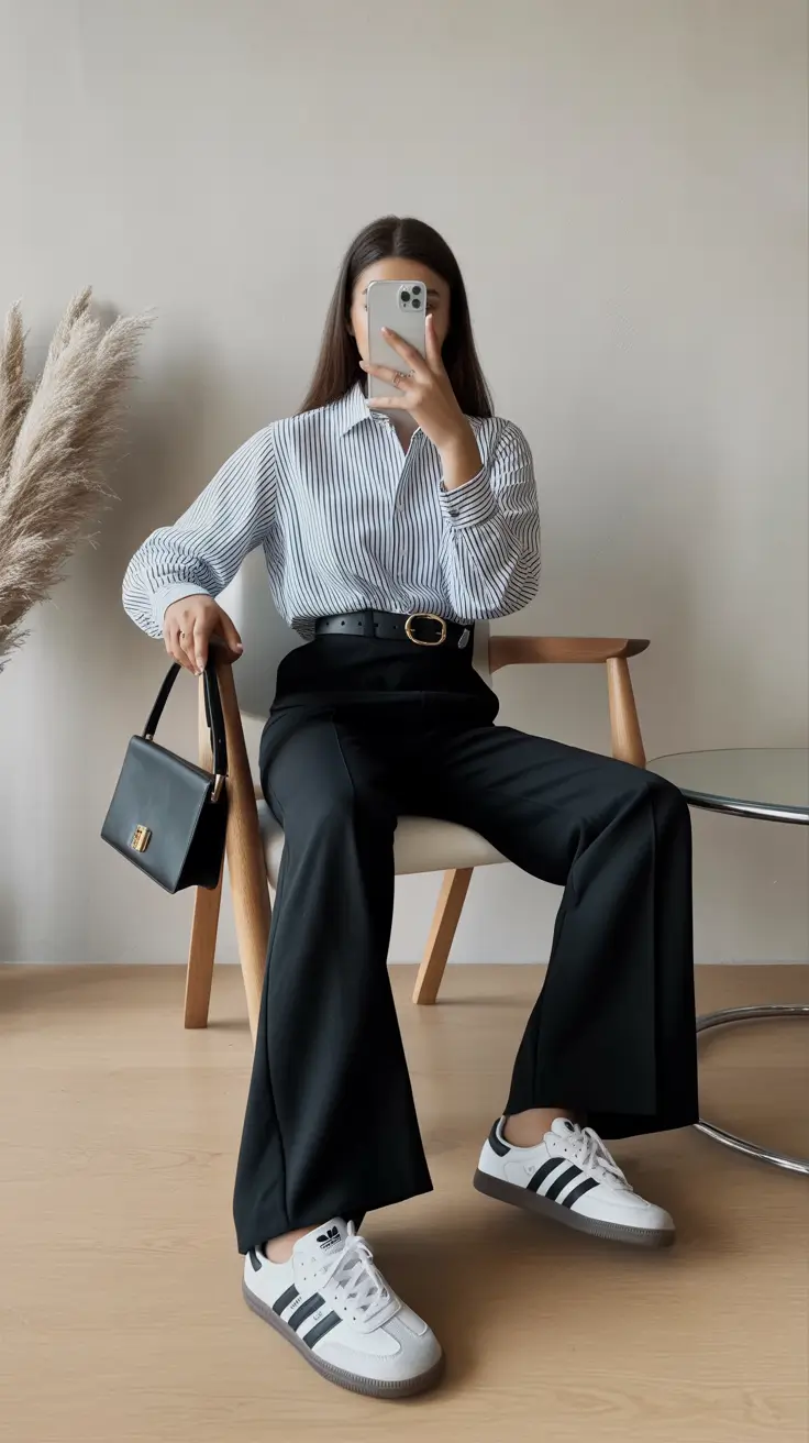 cute spring outfit for saturday 2026 Striped Balance for a Modern Spring Rhythm