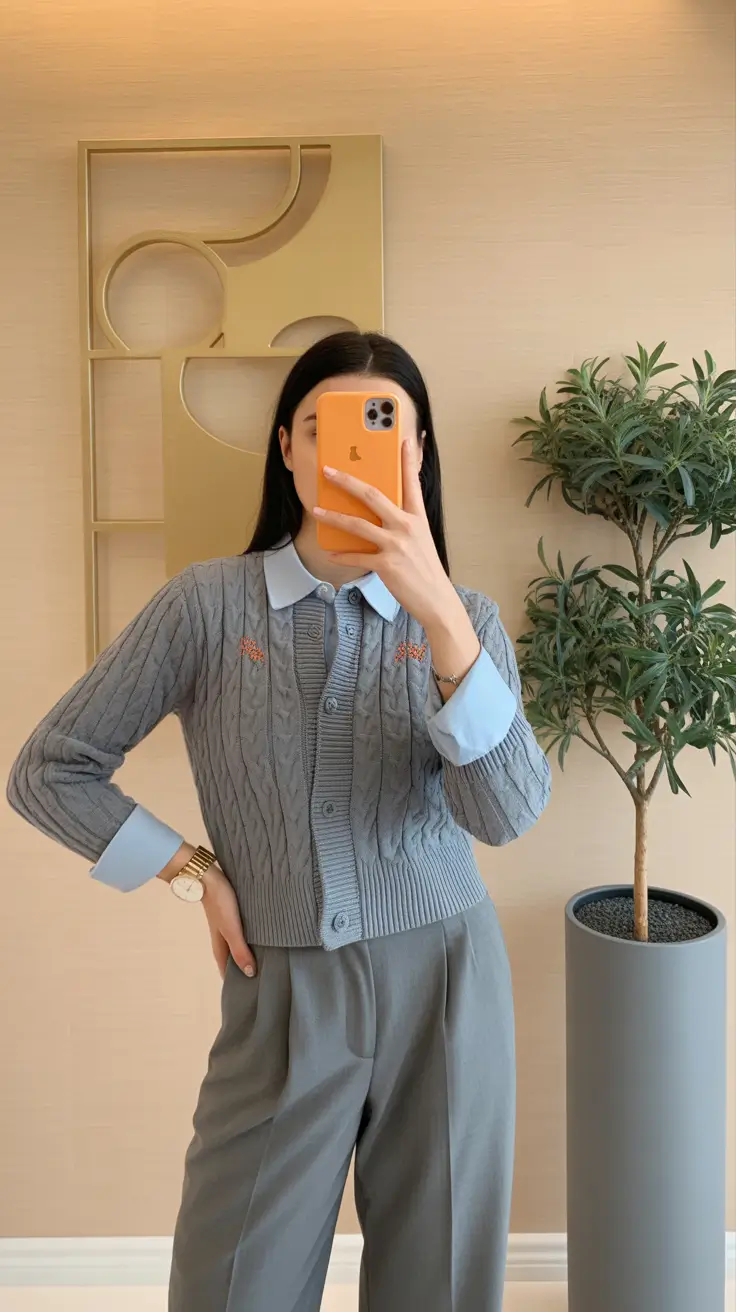 cute spring outfit for saturday 2026 Layered Softness for a Gentle Saturday Morning