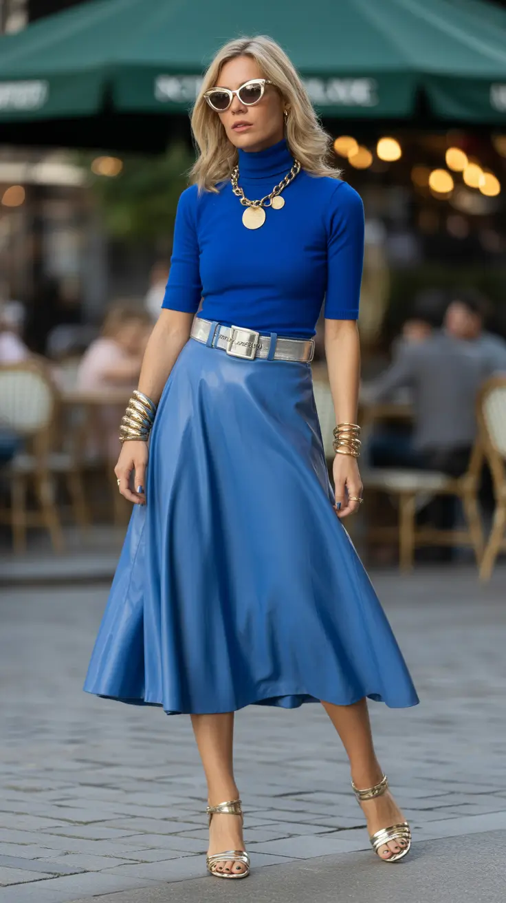 spring dinner outfits Vivid Blue for Confident Spring Evenings