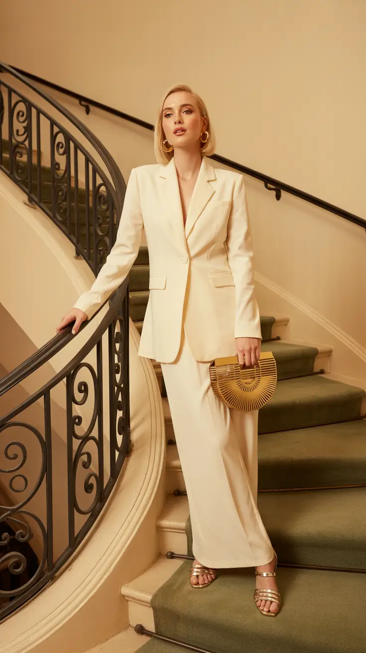 spring dinner outfits Cream Monochrome for Modern Glamour