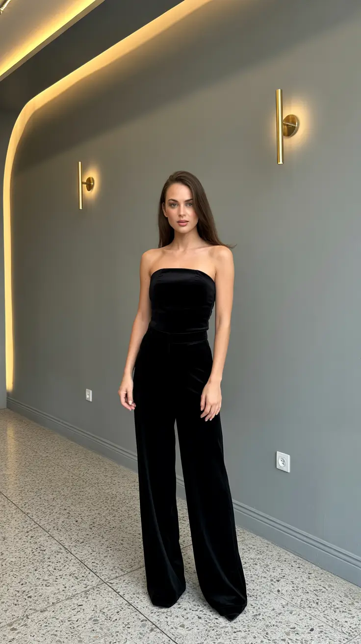 spring dinner outfits Black Velvet for Minimal Evening Drama