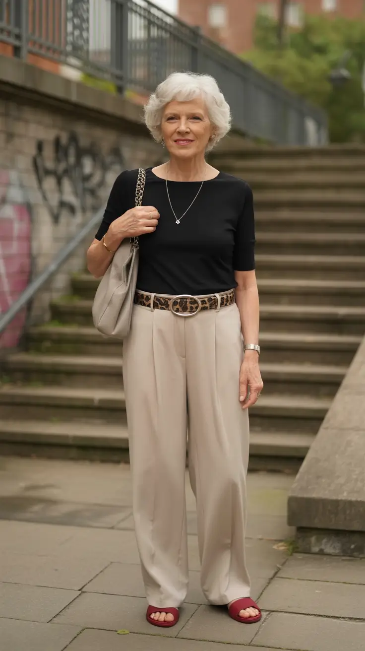 elegant spring outfits for old women 2026 Modern Neutrals with a Bold Touch
