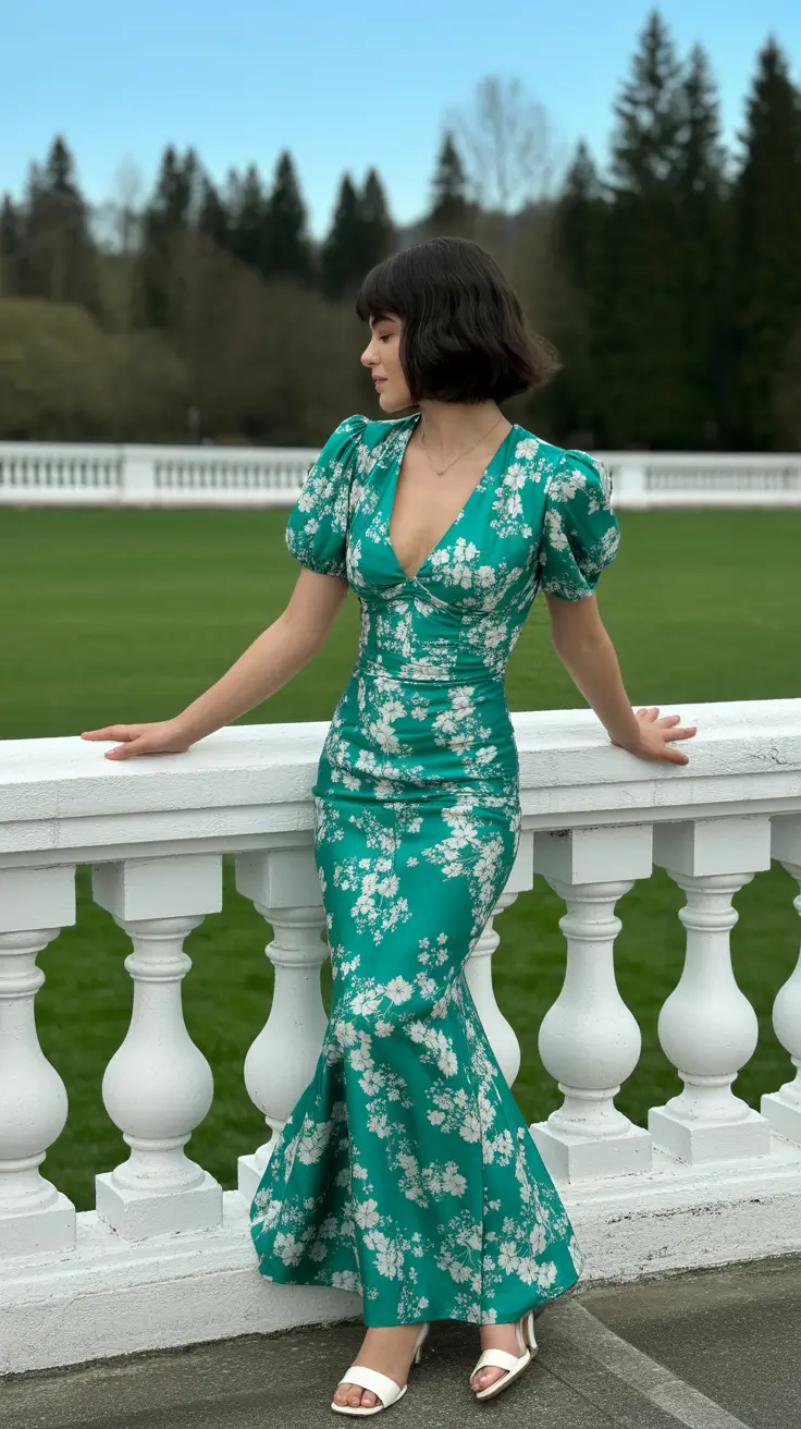 casual spring outfits 2026 Vintage-Style Florals With Cinematic Spring Energy