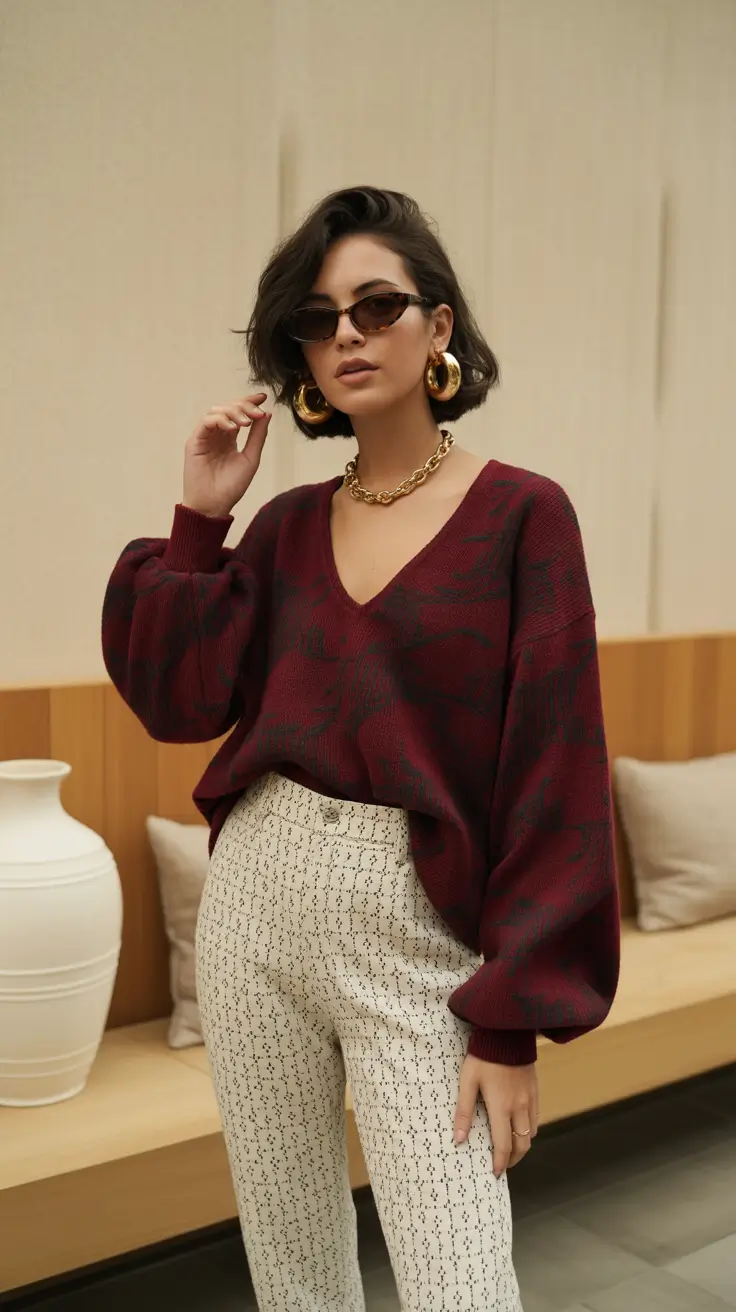 casual spring outfits 2026 Bold Sweaters for Chilly Spring Transitions