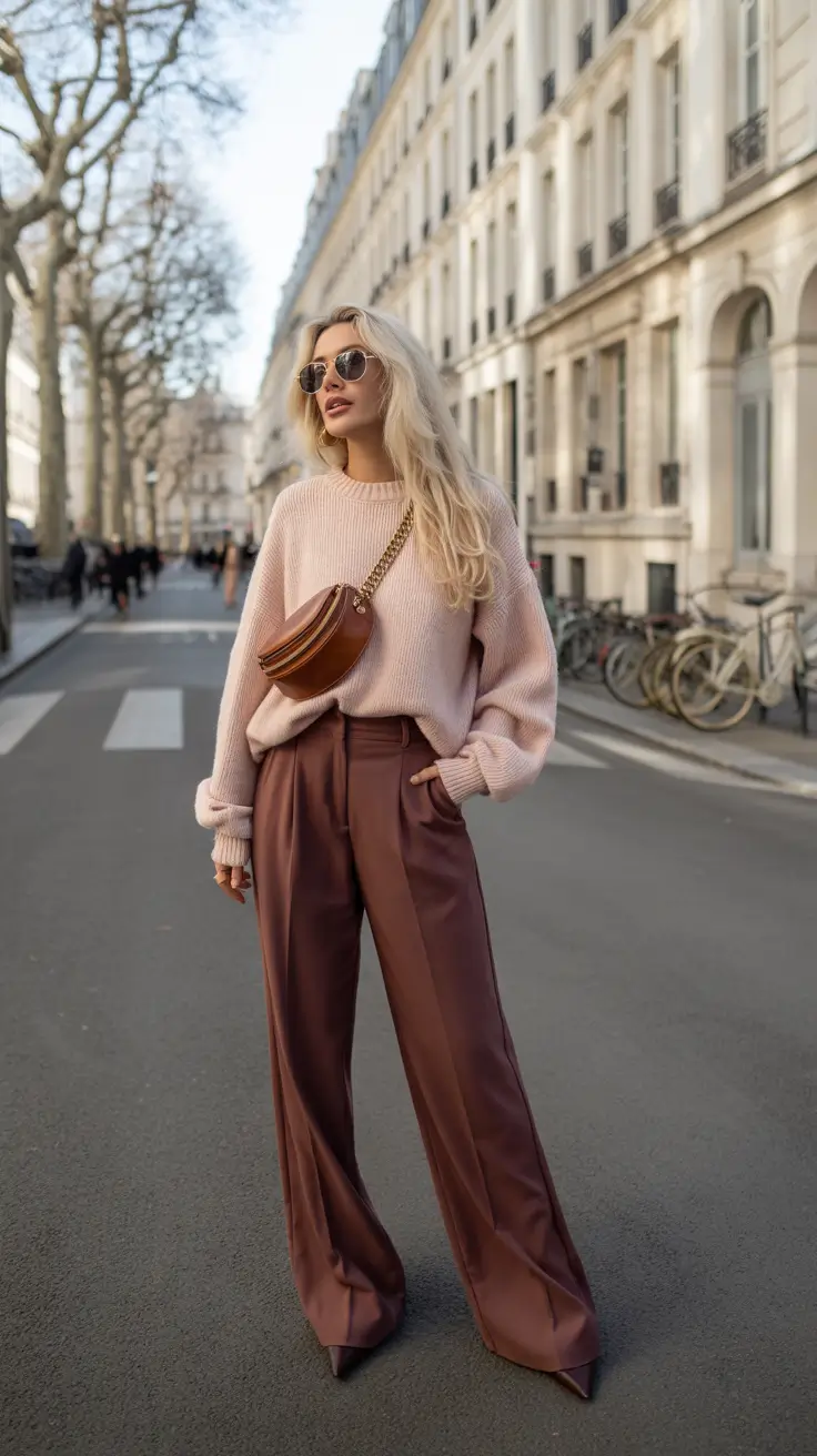 popular early spring outfits 2026+Soft Pastels with Rich Chocolate Tones