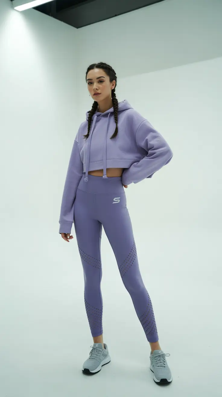 leggings outfit spring 2026 Lavender Comfort for Slow Spring Mornings