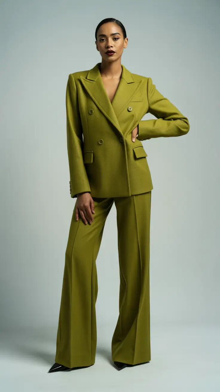 spring business casual outfits 2026 Statement Suiting in Fresh Spring Color