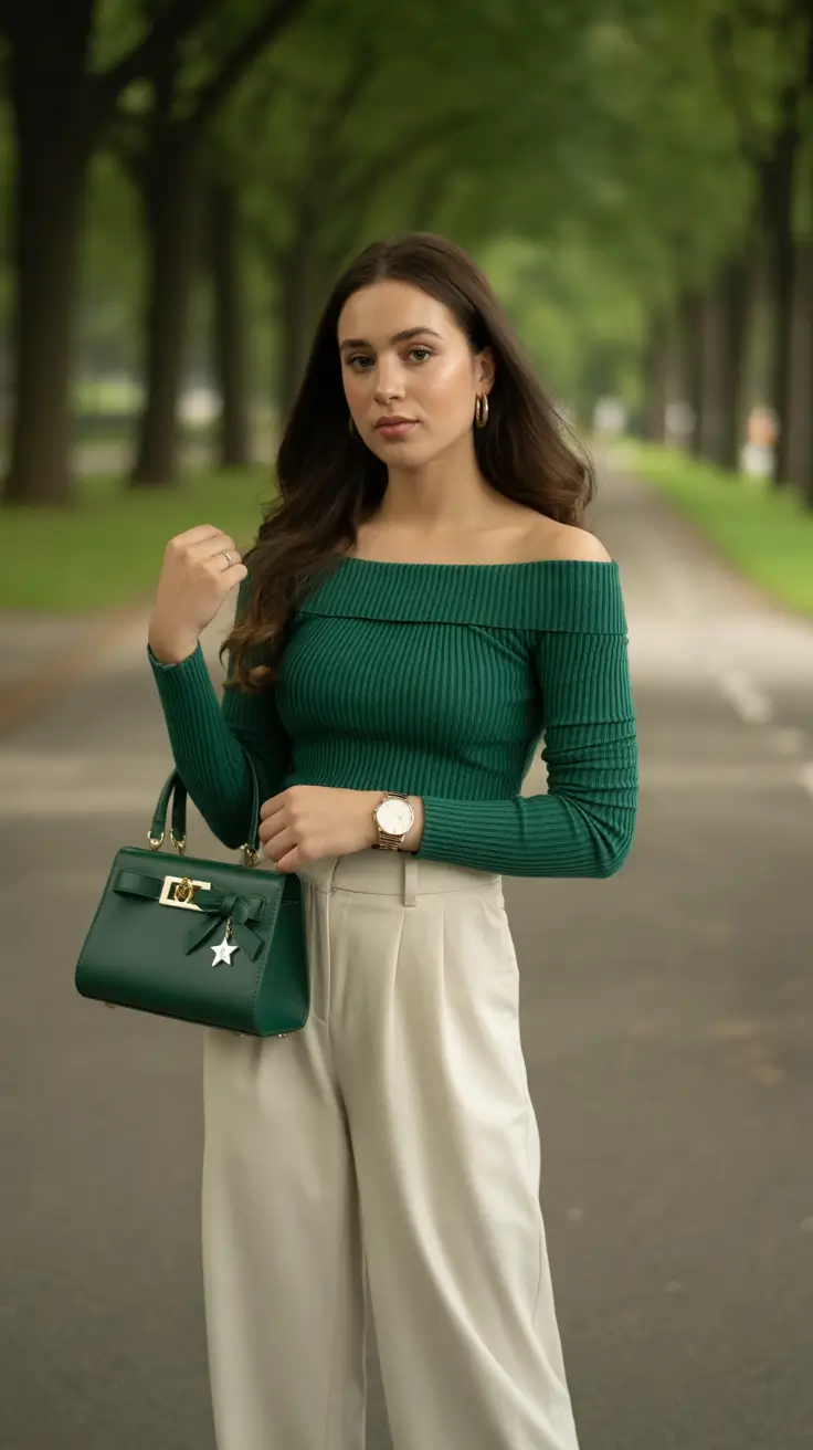 spring date night outfit 2026 Fresh Greens and Light Neutrals for Classic Spring Romance