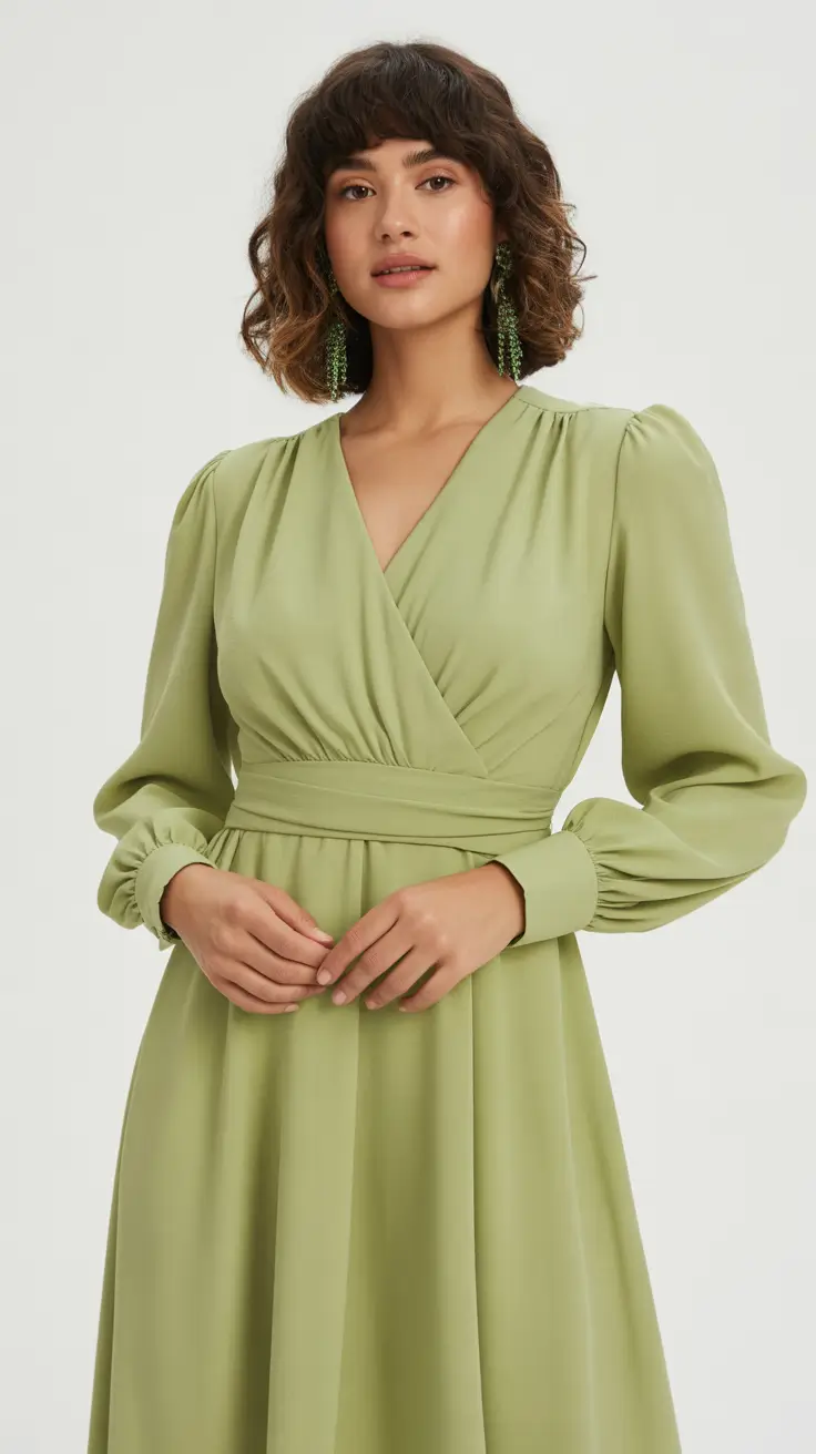 spring wedding guest outfit 2026 Sage Green Softness for a Breeze-Friendly Spring Moment