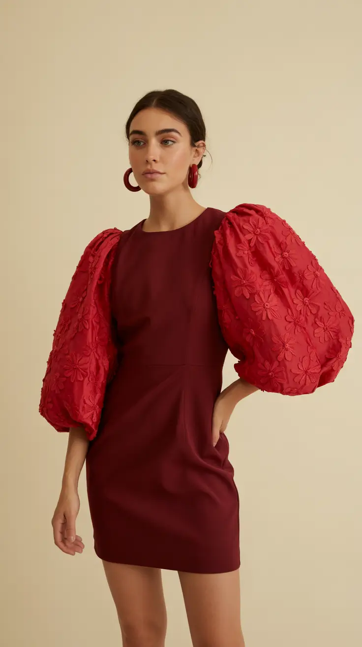 spring wedding guest outfit 2026 Voluminous Sleeves for Bold Spring Drama