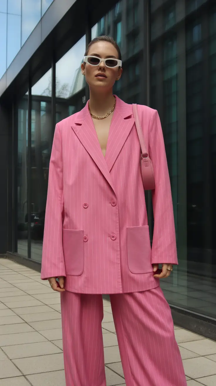 spring work outfits 2026 Bubblegum Power Suit Energy