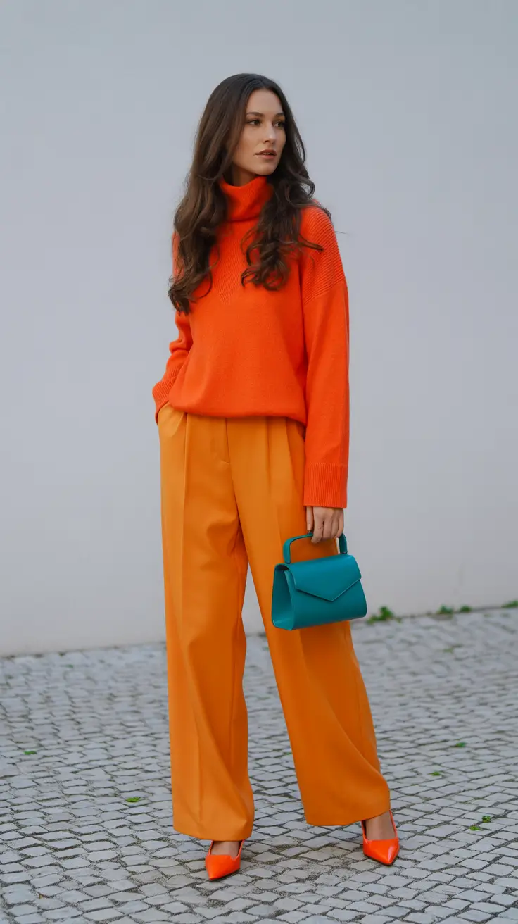 winter to spring outfits 2026 Bold Color Blocking for a Fresh Seasonal Reset