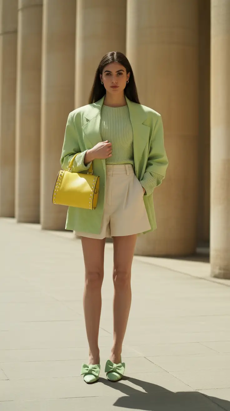 winter to spring outfits 2026 Mint Green Harmony for a Light Spring Lift