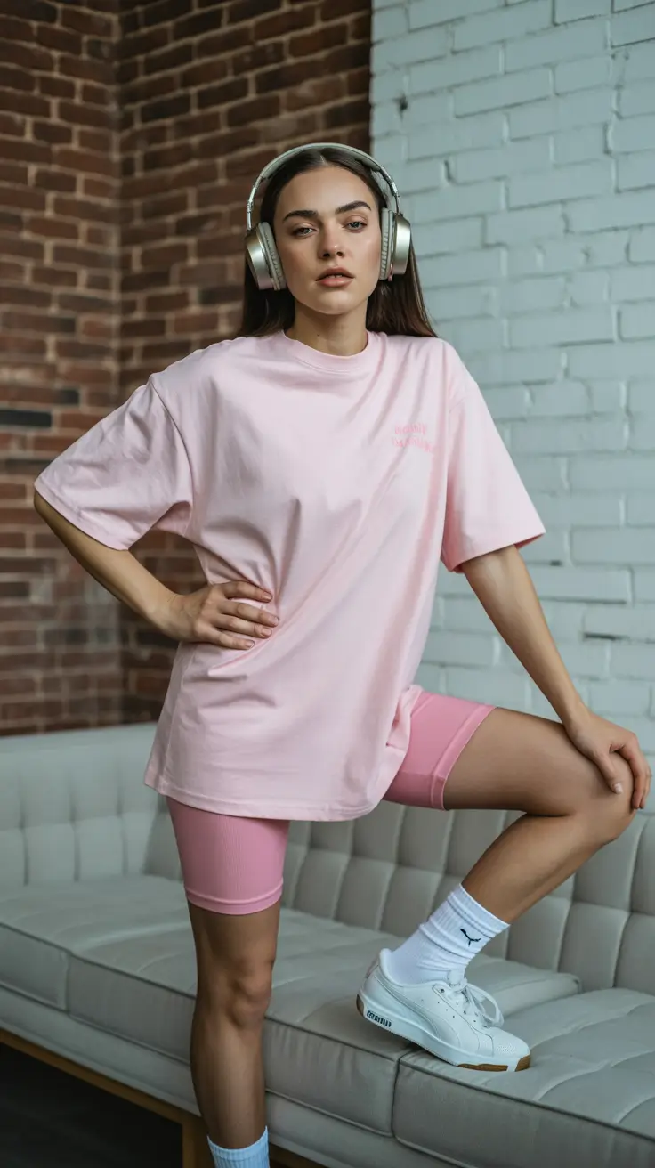 cute summer outfits for teens 2026 Sporty Pastel Bike Short Sets with Youthful Energy