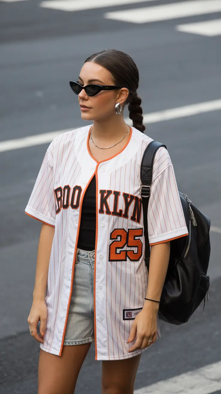 cute summer outfits for teens 2026 Baseball Jersey Street Styling with Urban Teen Edge