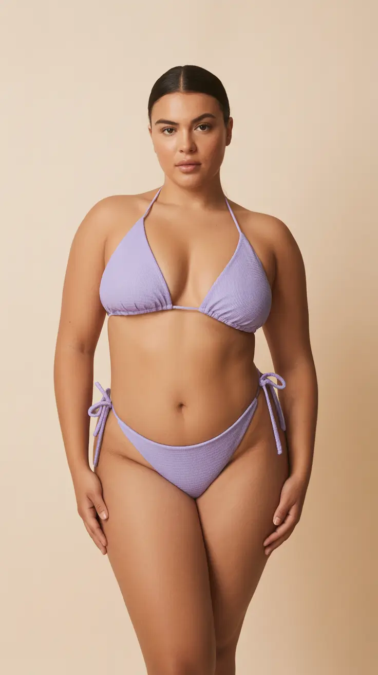 plus size swimsuit Summer 2026 Soft Lavender Minimalism That Feels Fresh and Light