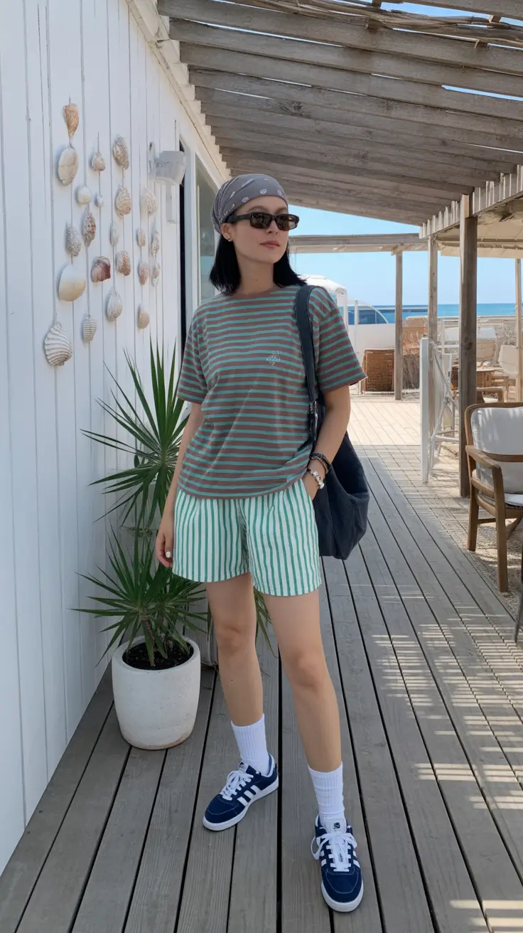 retro vintage summer outfits 2026 Coastal Stripes and That Easy Vacation Mood