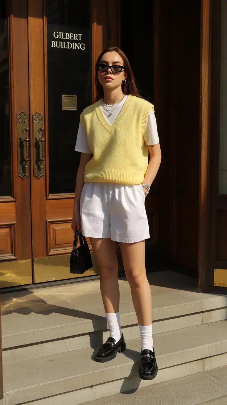 retro vintage summer outfits 2026 Preppy Throwback with a Hint of 80s Softness