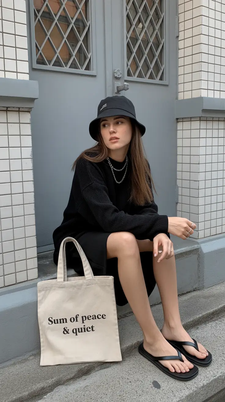 summer flip flops for women Minimalist Black Mood with Effortless Flip Flops