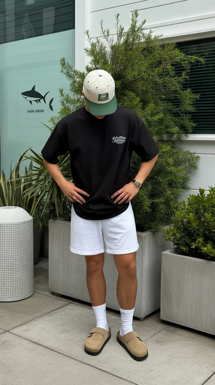 summer outfits fort men 2026 Sporty Minimalism Meets Summer Ease