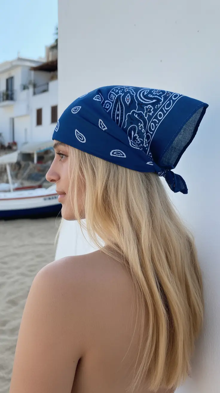 A head bandana—a summer accessory 2026 Classic Coastal Blue and Effortless Simplicity